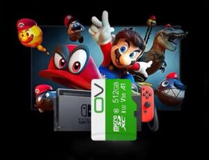 OV Micro SD card with Mario and popular games in the Switch